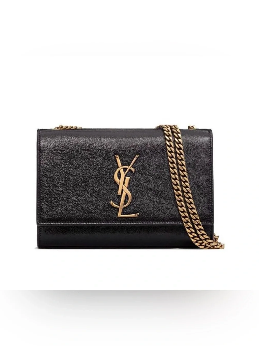 Saint Laurent Kate YSL Medium Leather Crossbody Bag in Black